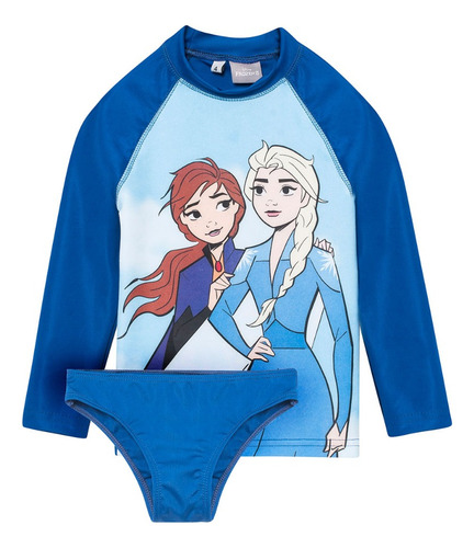 Conjunto Proteccion Solar Uv Frozen Ana Elsa Princesa Disney