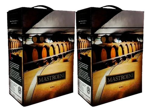 Vino Mastroeni Bag In Box 3 Lts Malbec Pack X2 Unidades