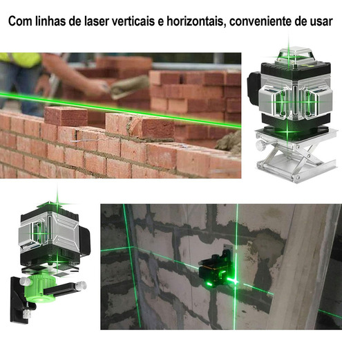 Nível A Laser De 16 Linhas - Precisão Profissional Com Suporte E Controle Remoto, Ideal Para Leveza E Alinhamento | Nivel Laser | Nivel A Lazer | Leize Nivelado
