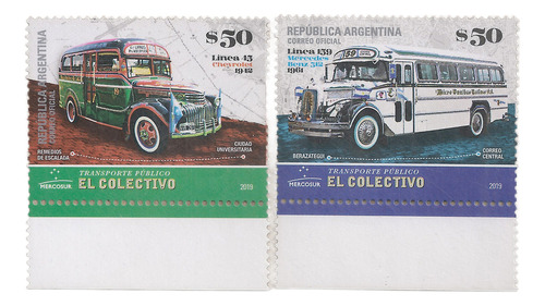 Argentina - Mercosur: El Colectivo - Año 2019 - Gj 4315/16