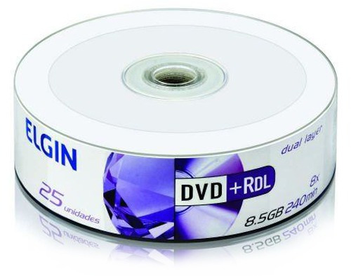 Dvd+r 8,5gb 240min 8x Dual Layer Pino C25 Elgin ®