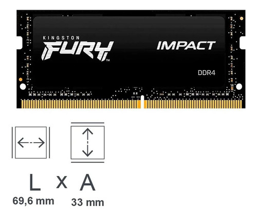 Memória Para Notebook Ddr4 8gb 3200mhz Cl20 Kingston Fury