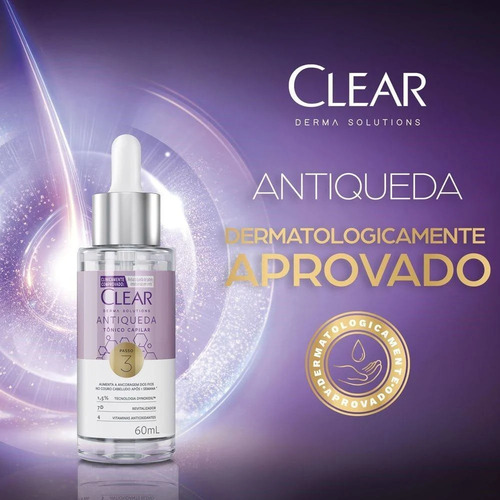 Tônico Capilar Derma Solutions Antiqueda 60ml - Clear
