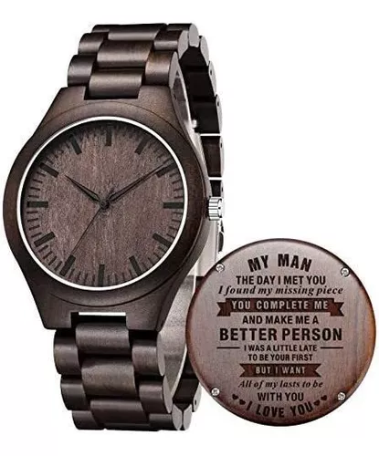 Relojes De Madera De Aniversario Para Regalos De Hombres - R