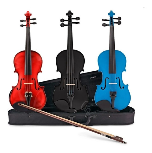 Violin 4/4 Superior Colores Estuche Arco Resina Envio Gratis