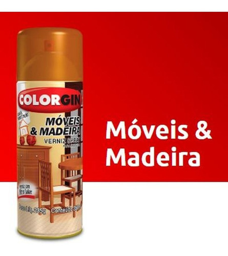 Imagem 1 de 2 de Spray Verniz Fosco Madeira/movel Interor/exterior -colorgin