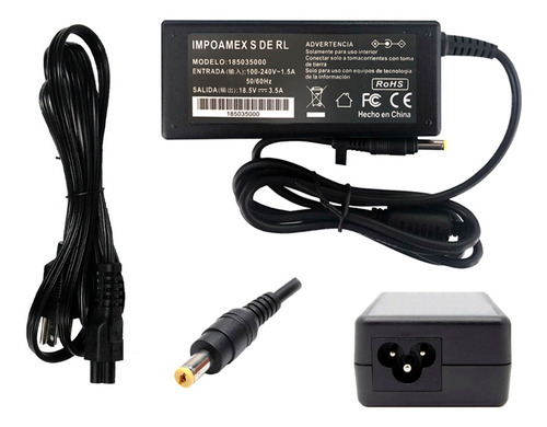 Cargador Para Hp 18.5v 3.5a 4.8x1.7m Pavilion Dv4206tx