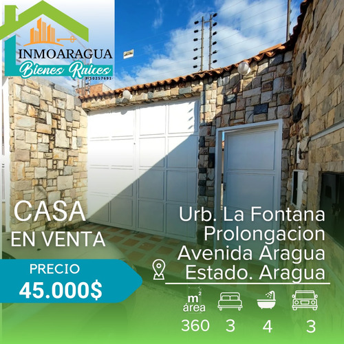 Casa En Venta/urbanización La Fontana Prolongacion Avenida Aragua/ Pg1112