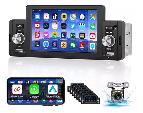 Autoestéreo Carplay Mirrorlink Bt Fm 1din De 7 In Mp5+cámara