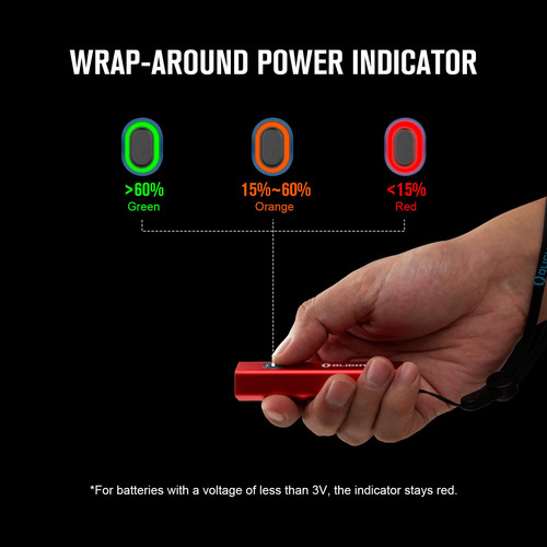 Linterna Olight Diffuse Recargable Edc 700 Lúmenes Roja