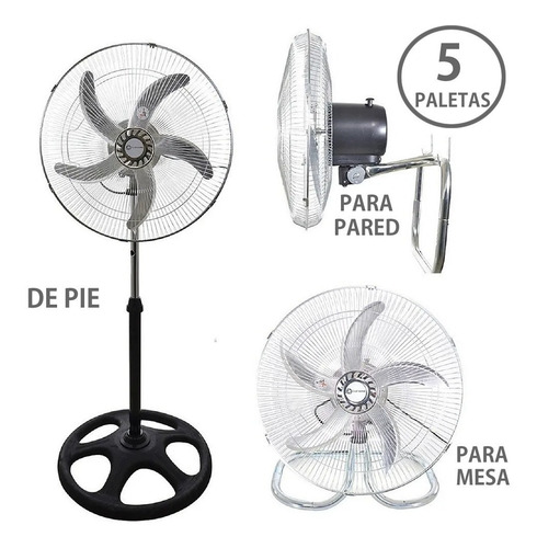 Imagen 2 de 11 de Ventilador De Pie, Pared Turbo 18 Pulgadas 105 Watts Oferta