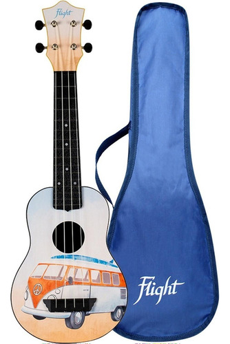 Flight Tus-25 Bus Ukulele Soprano Con Funda Envio Gratis