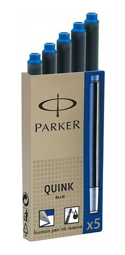 Cartucho Tinta Parker Original Pluma X 5 Unid. Negro/azul