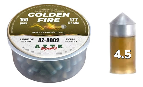 Diábolos De Acero Aztk Golden Fire 4.5mm 150 Pzas Penetrator
