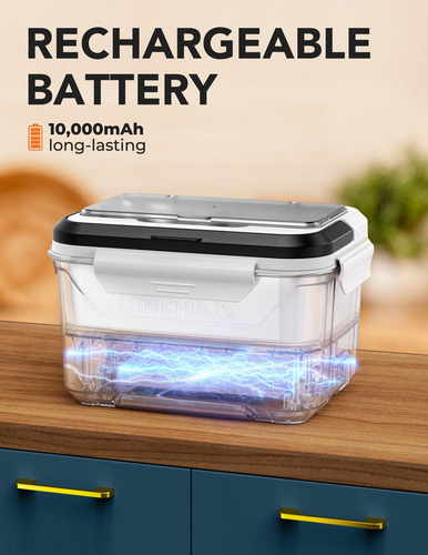 Fiambrera Eléctrica Portátil 5.5 Tazas Con Calefacción Autom