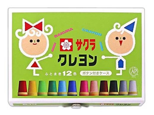 Caja De 12 Colores Bly12 Sakura Color Crayon Futomaki