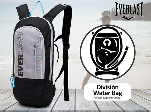 Imagen 5 de 10 de Mochila Everlast Running Con Salida Hidratacion Acolchada