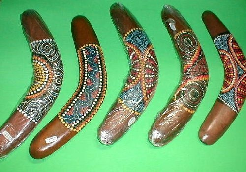 Boomerang Tamaño Grande Fabricado Bali Aborigen 16  Mano