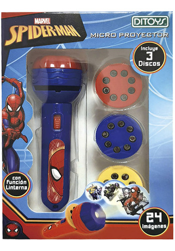 Linterna Micro Proyector Infantil Marvel Spiderman