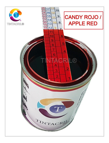 Imagen 5 de 9 de Pintura Candy Bicapa X 1 Lt. Rojo