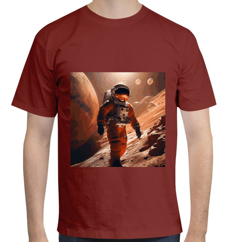 Playera Diseño De Astronauta En Marte