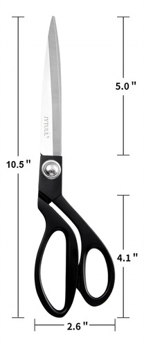 Tijeras De Sastre Afiladas Negras De 10.5 Pulgadas, Tij...