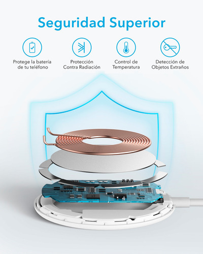 Imagen 4 de 7 de Cargador Inalambrico Magnetico iPhone 12 Anker Magsafe Apple
