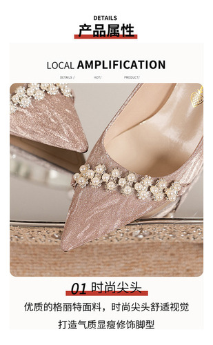 Zapatos De Boda De Tacón Alto De Cristal Para Mujer