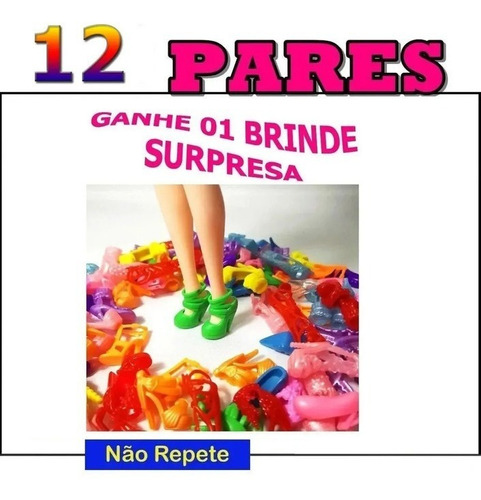 Pares Sapatinhos Boneca Barbie Modelos Diferentes