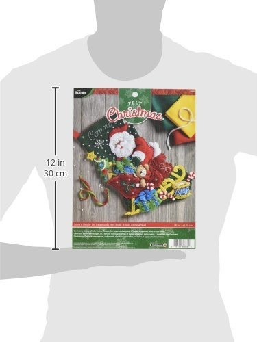 Textil Bucilla 86866 Trineo Papa Noel Calcetin Kit