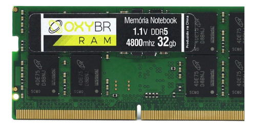 Memória Ram Ddr5 4800mhz 32gb Notebook Oxybr