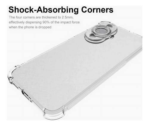 Funda Acrigel Airbag Rígido Para Huawei Nova 11 Transparente Acrigel Reforzado