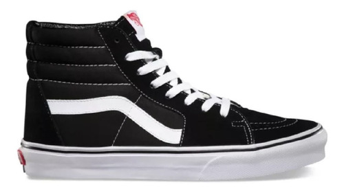 Tênis sem gênero Vans SK8-Hi cor black/black/white - adulto 42 BR