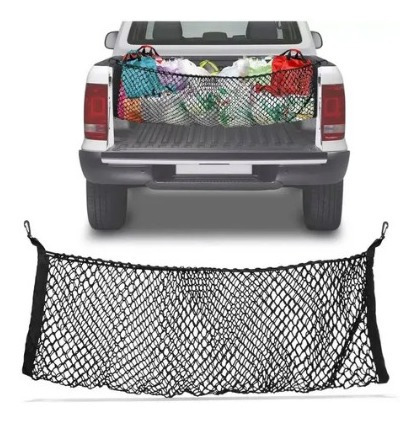 Imagem 2 de 6 de Rede Bolsa Para Caçamba Pick Up Com Ganchos Universal