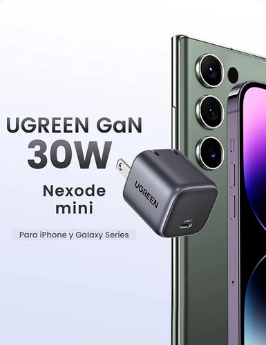Mini Cargador Ugreen 30 W Rapid Pd Usb-c Original