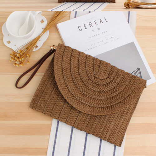 Bolsa De Palha, Bolsa De Envelope, Carteira Tiracolo, Bolsas Cor Marrom-claro