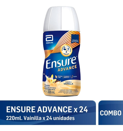 Ensure Advance Shake Sabor Vainilla 220 Ml X 24 Unidades