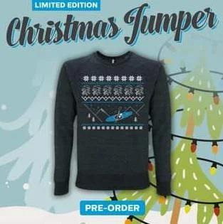 Poleron Merry Fishmas Jumper Pyranha 