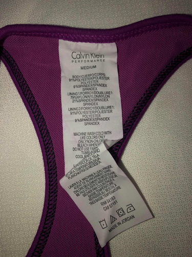 Musculosa Deportiva Mujer Talle M Calvin Klein Original