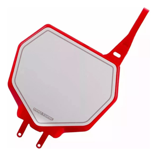 Porta Numero Universal Moto Cross Enduro Protork Rojo Blanco