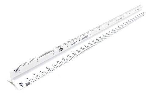 Imagen 1 de 1 de Escalímetro Pizzini Triangular 30cm.