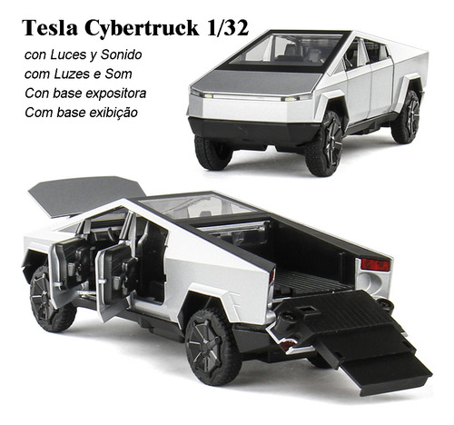 Tesla Cybertruck Edition Cyberpunk Miniatura Metal Coche