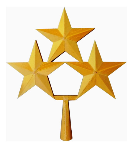 Estrella Puntal Tres Estrellas Seleccion Arbolito Navidad 3d