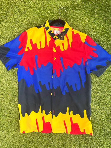 Camisa Hombre Estampado Colores Talla M (holgada).