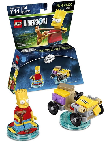 Lego Dimensions Bart Simpson, Simpsons  34 Piezas.