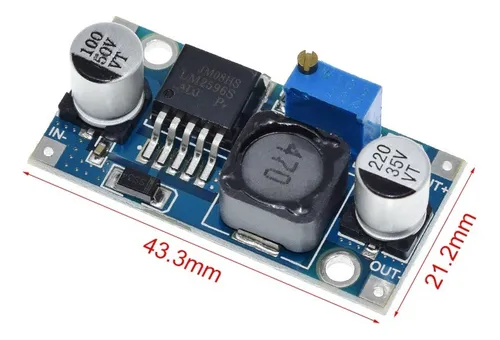 Reductor Dc-dc Ajustable Lm2596 3-40v A 1,5-35v