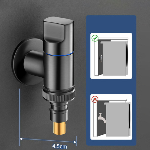 Washing Machine Faucet Watering Tap For Water Pipes Gray