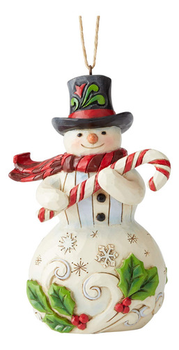 Enesco Jim Shore Heartwood Creek Muneco De Nieve Con Adorno 