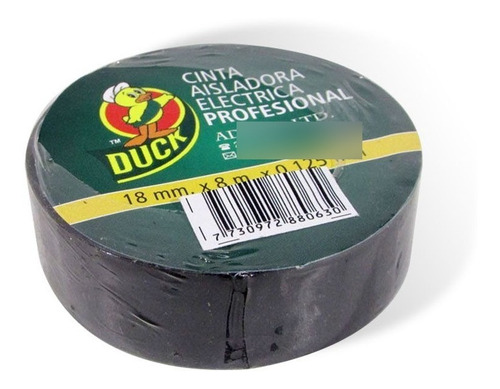 Cinta Pato Duck Tape Aisladora Negra 8mts Febo