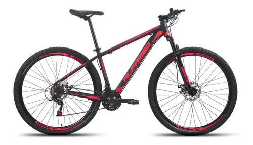 Mountain bike Alfameq ATX aro 29 15 21v freios de disco mecânico câmbios Indexado mtb cor preto/vermelho